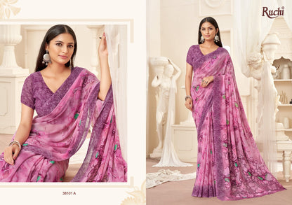 Ragaa Georgette 16 Ruchi Sarees Manufacturer India