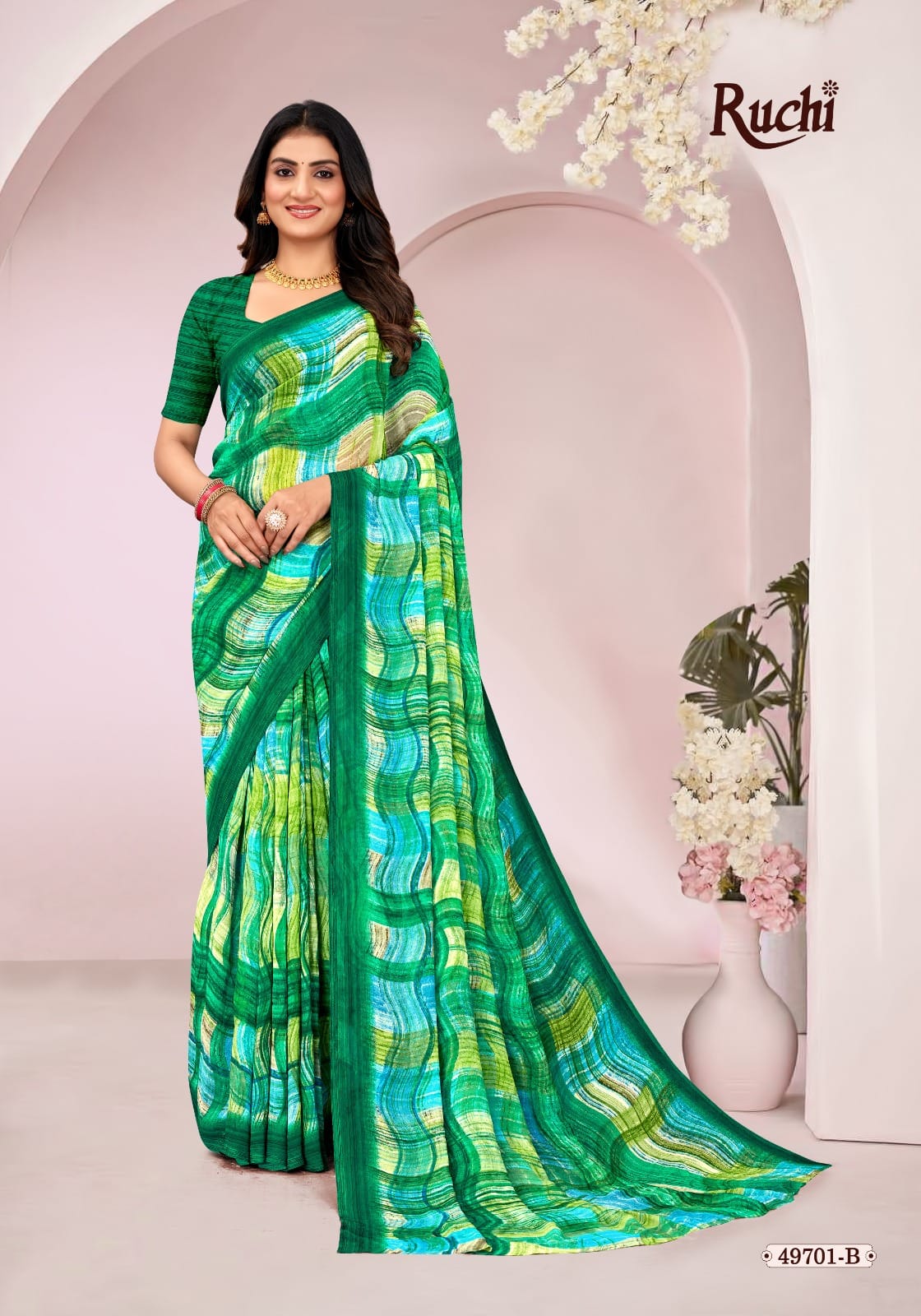 Ragaa Georgette 18 Ruchi Sarees Manufacturer India