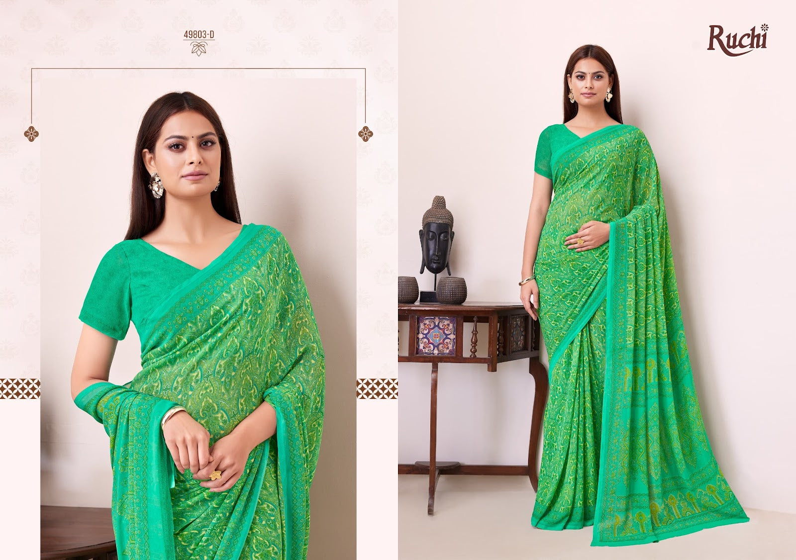 Ragaa Georgette 19 Ruchi Sarees Wholesaler Ahmedabad