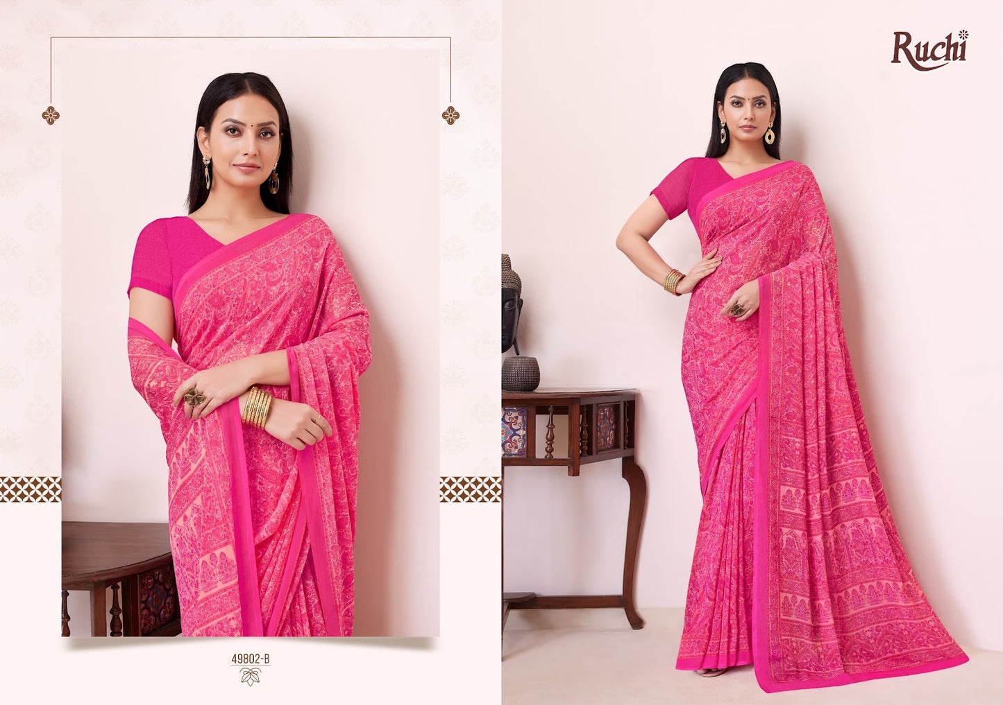 Ragaa Georgette 19 Ruchi Sarees Wholesaler Ahmedabad