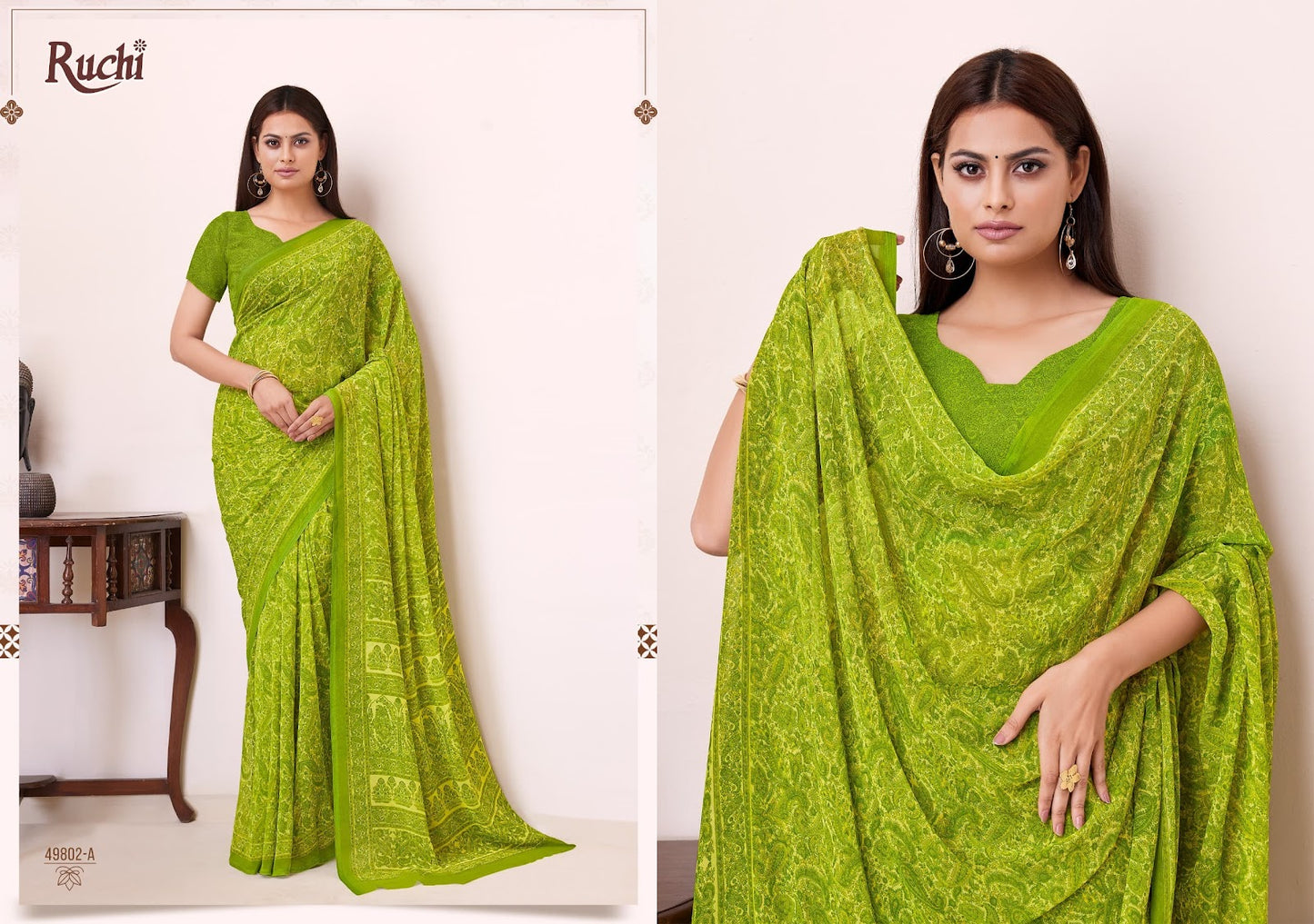 Ragaa Georgette 19 Ruchi Sarees Wholesaler Ahmedabad