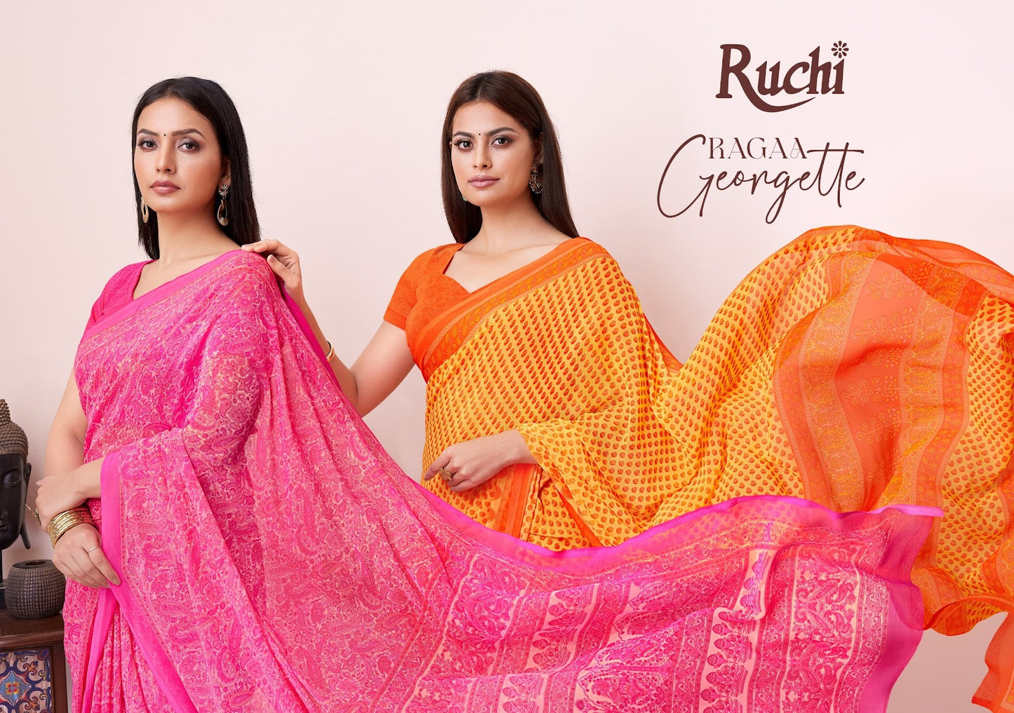 Ragaa Georgette 19 Ruchi Sarees Wholesaler Ahmedabad