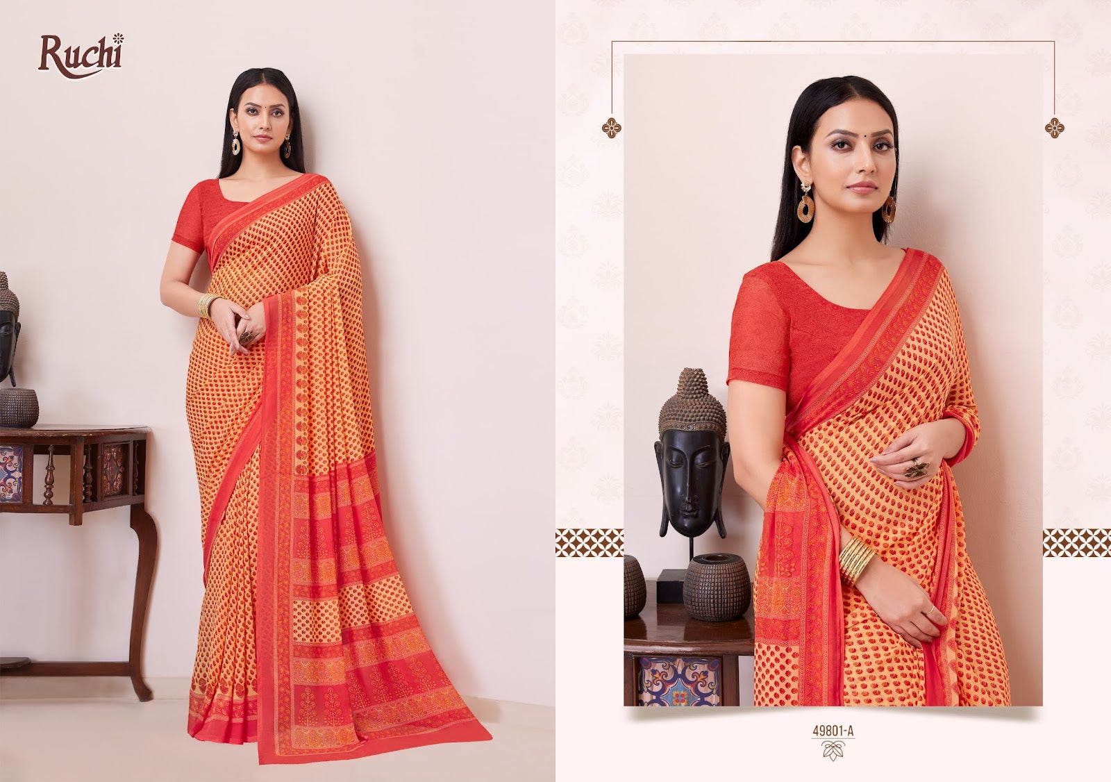 Ragaa Georgette 19 Ruchi Sarees Wholesaler Ahmedabad