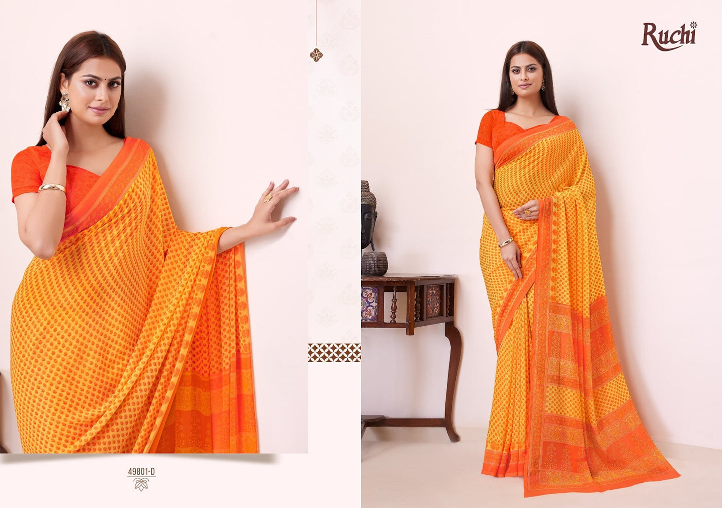Ragaa Georgette 19 Ruchi Sarees Wholesaler Ahmedabad