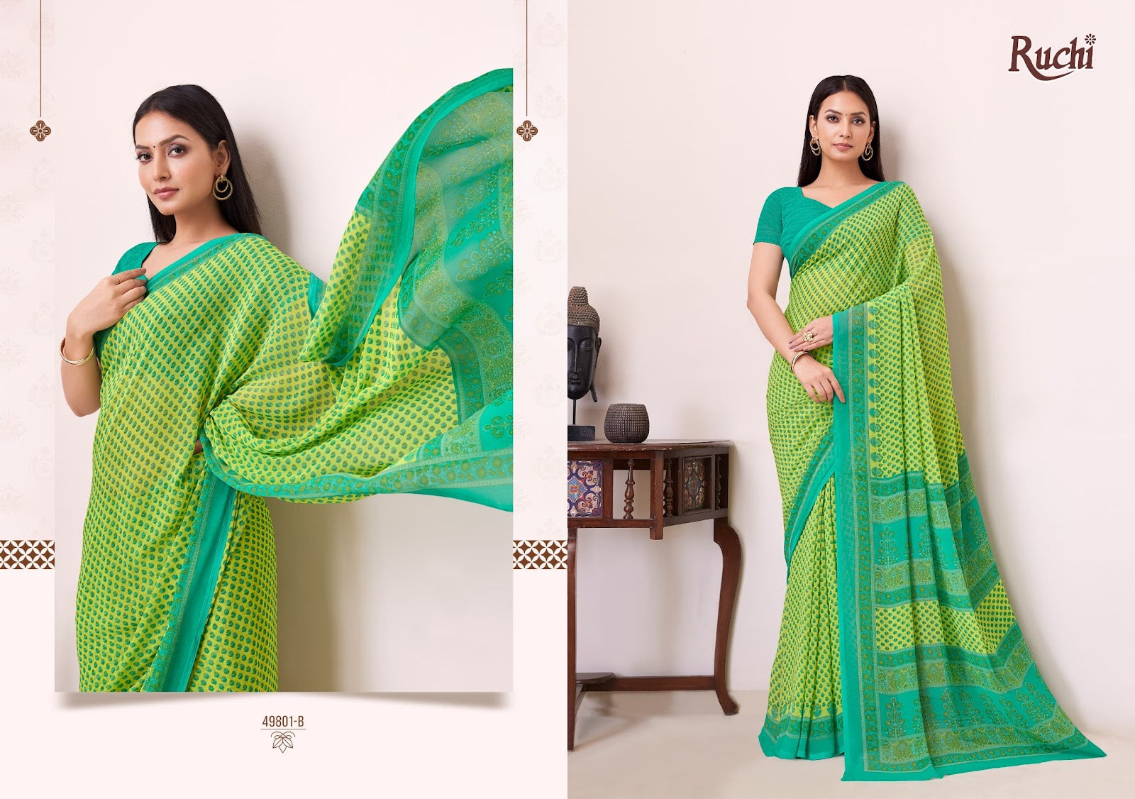 Ragaa Georgette 19 Ruchi Sarees Wholesaler Ahmedabad