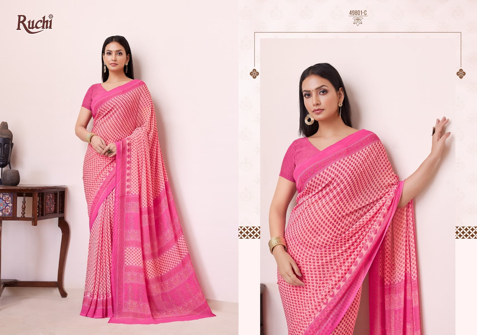 Ragaa Georgette 19 Ruchi Sarees Wholesaler Ahmedabad