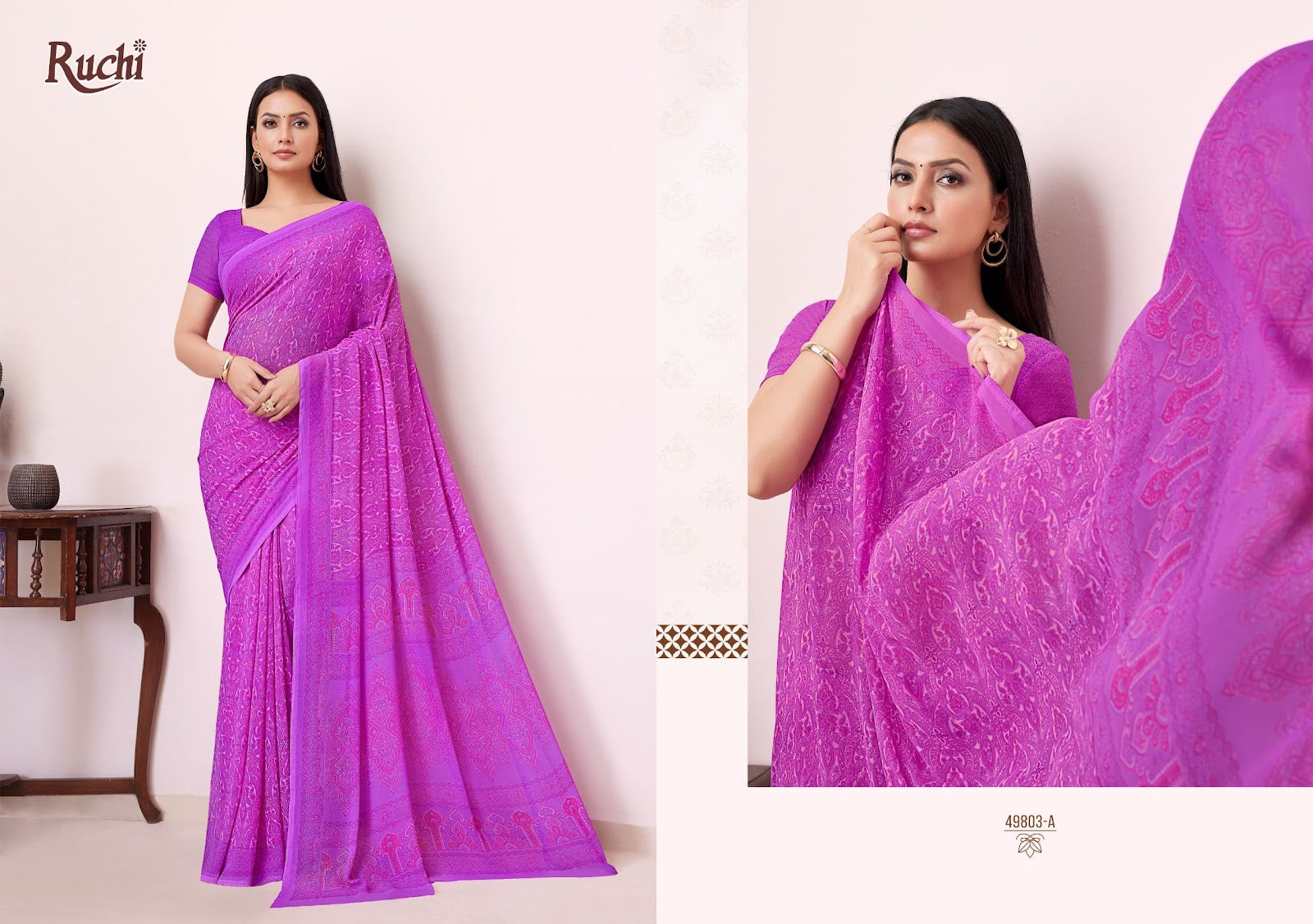 Ragaa Georgette 19 Ruchi Sarees Wholesaler Ahmedabad