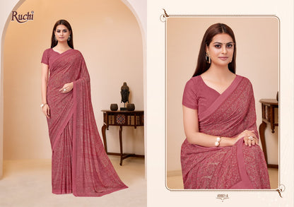 Ragaa Georgette 20 Ruchi Sarees Supplier Ahmedabad