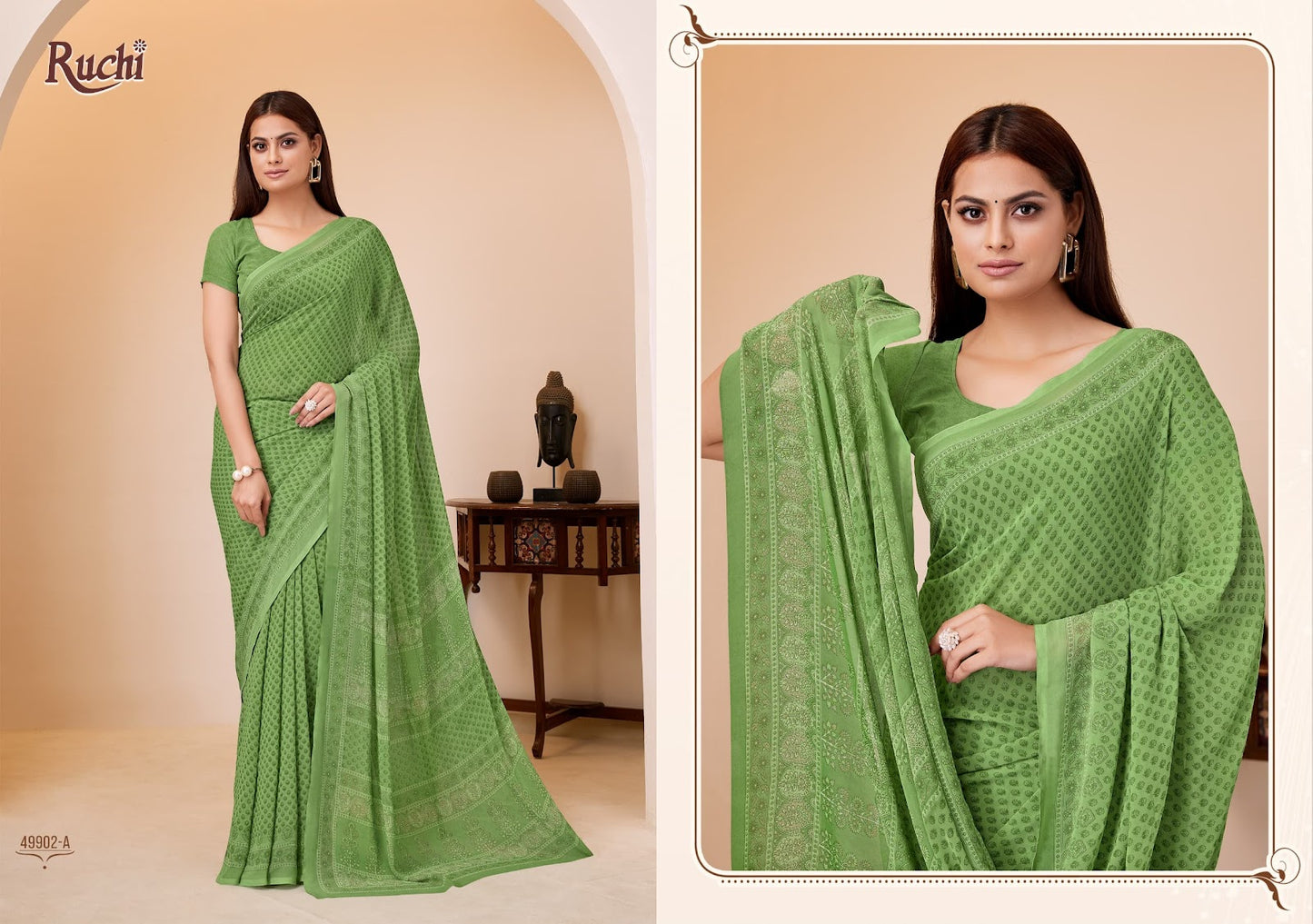 Ragaa Georgette 20 Ruchi Sarees Supplier Ahmedabad