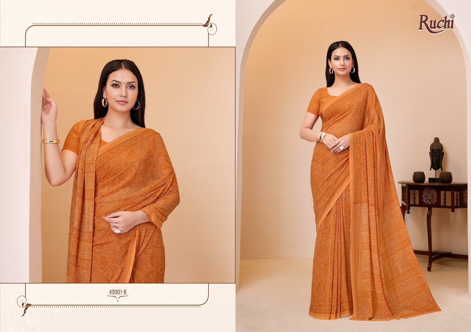 Ragaa Georgette 20 Ruchi Sarees Supplier Ahmedabad