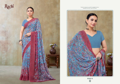 Ragaa Georgette 21 Ruchi Sarees Supplier Gujarat