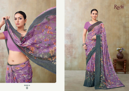Ragaa Georgette 21 Ruchi Sarees Supplier Gujarat