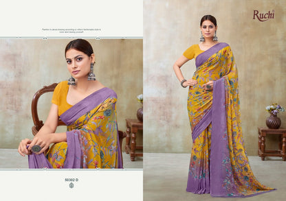 Ragaa Georgette 21 Ruchi Sarees Supplier Gujarat