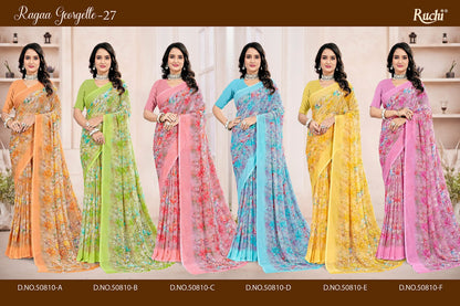Ragaa Georgette 27 Ruchi Sarees Wholesaler India