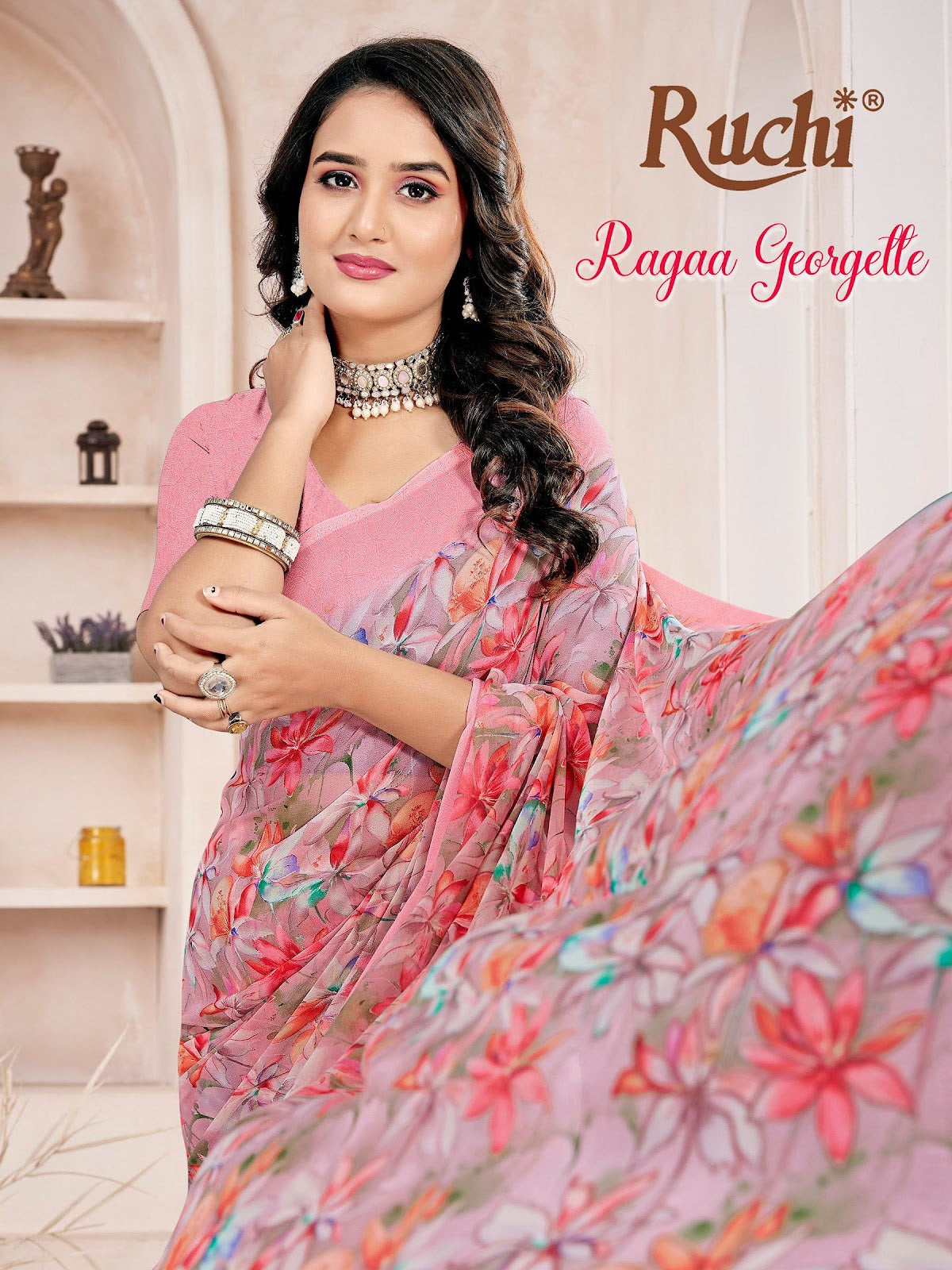 Ragaa Georgette 27 Ruchi Sarees Wholesaler India