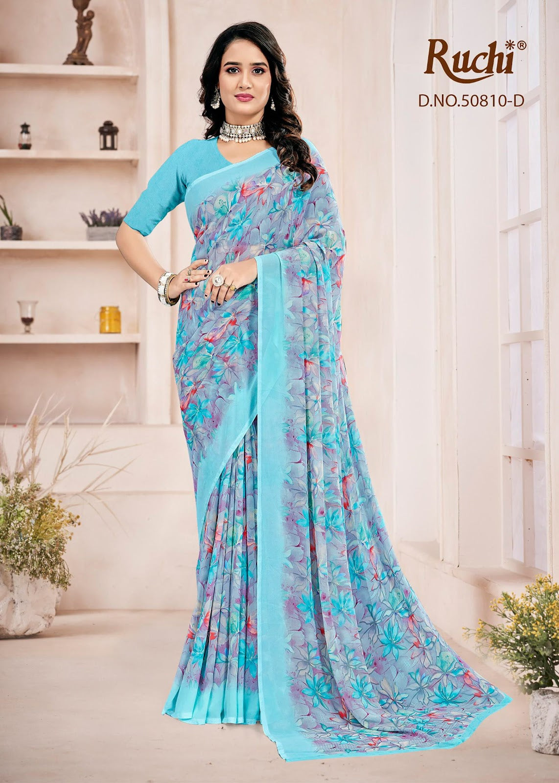 Ragaa Georgette 27 Ruchi Sarees Wholesaler India