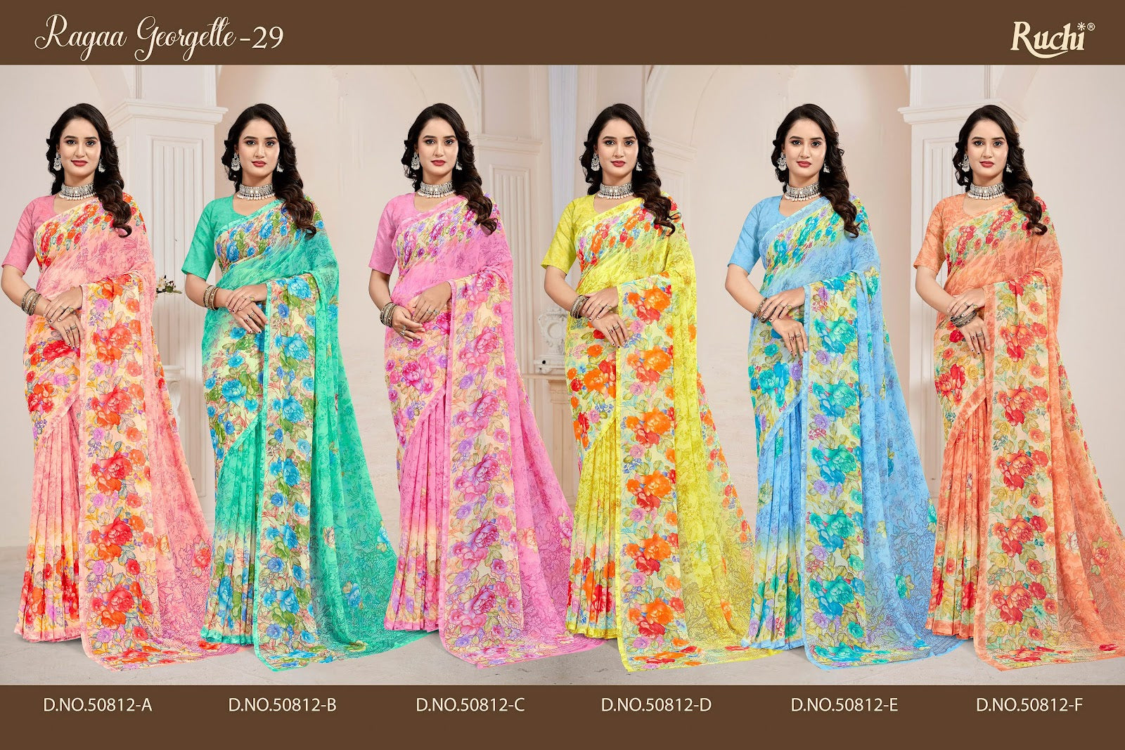 Ragaa Georgette 29 Ruchi Sarees Manufacturer Gujarat