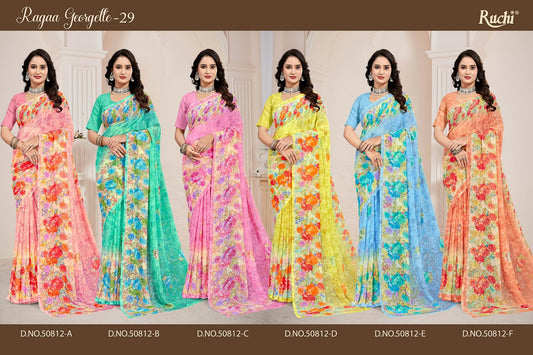 Ragaa Georgette 29 Ruchi Sarees Manufacturer Gujarat