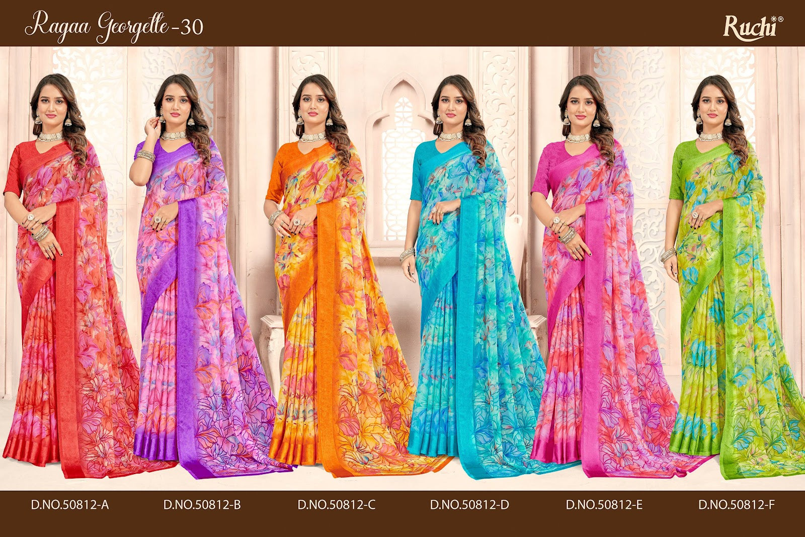 Ragaa Georgette 30 Ruchi Sarees Wholesale Price