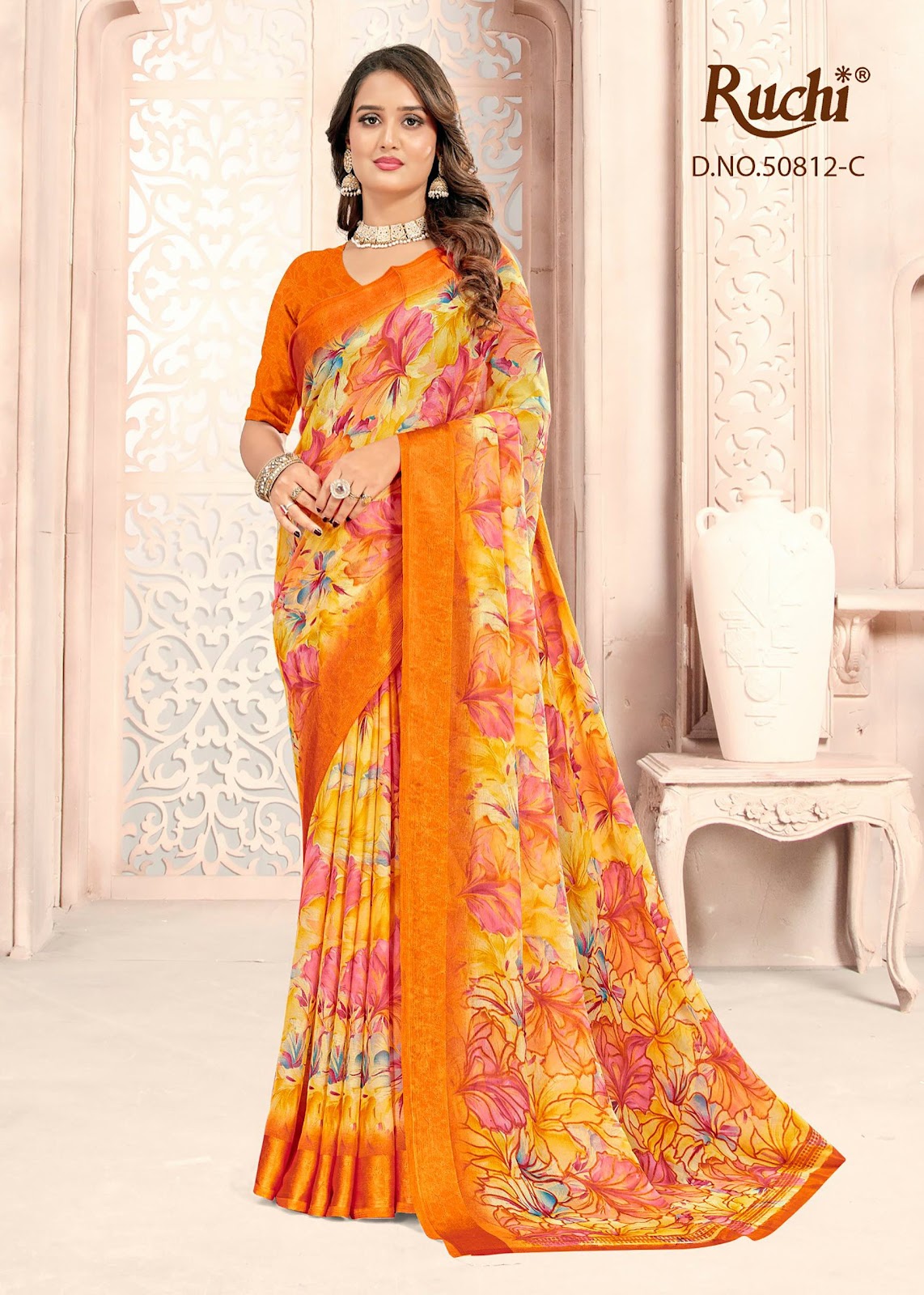 Ragaa Georgette 30 Ruchi Sarees Wholesale Price