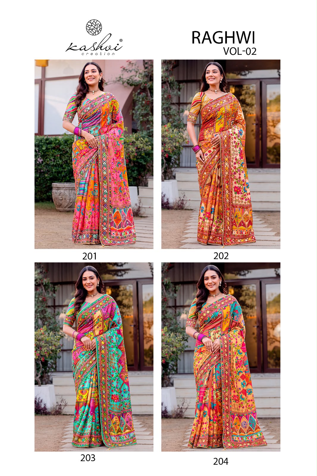 Raghwi Vol 2 Kashvi Creation Chinnon Sarees Wholesale Price