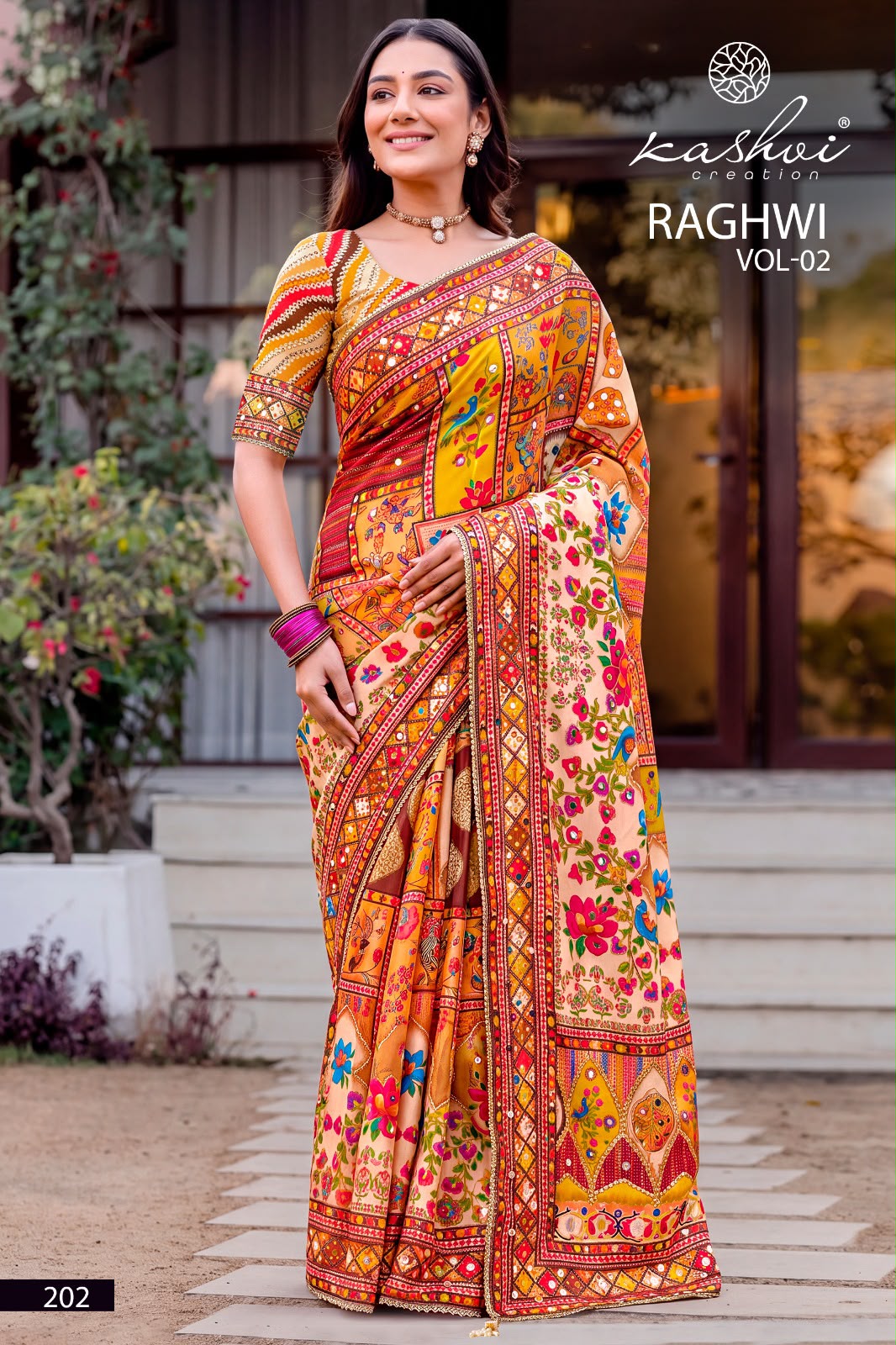 Raghwi Vol 2 Kashvi Creation Chinnon Sarees Wholesale Price