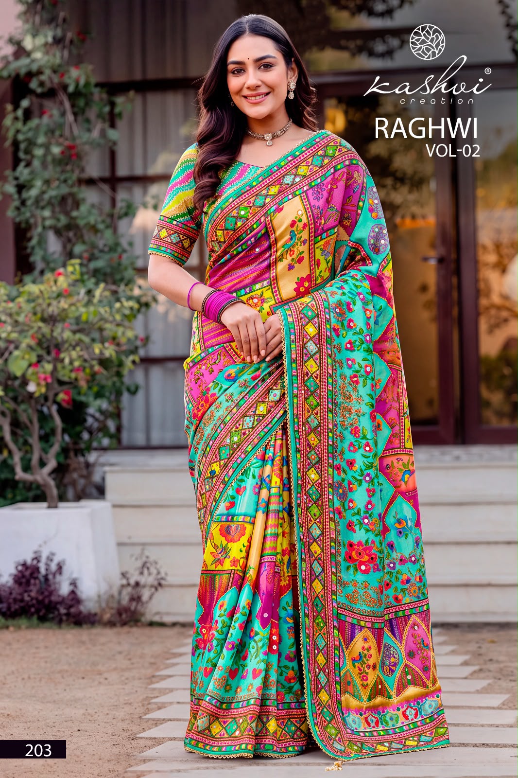 Raghwi Vol 2 Kashvi Creation Chinnon Sarees Wholesale Price