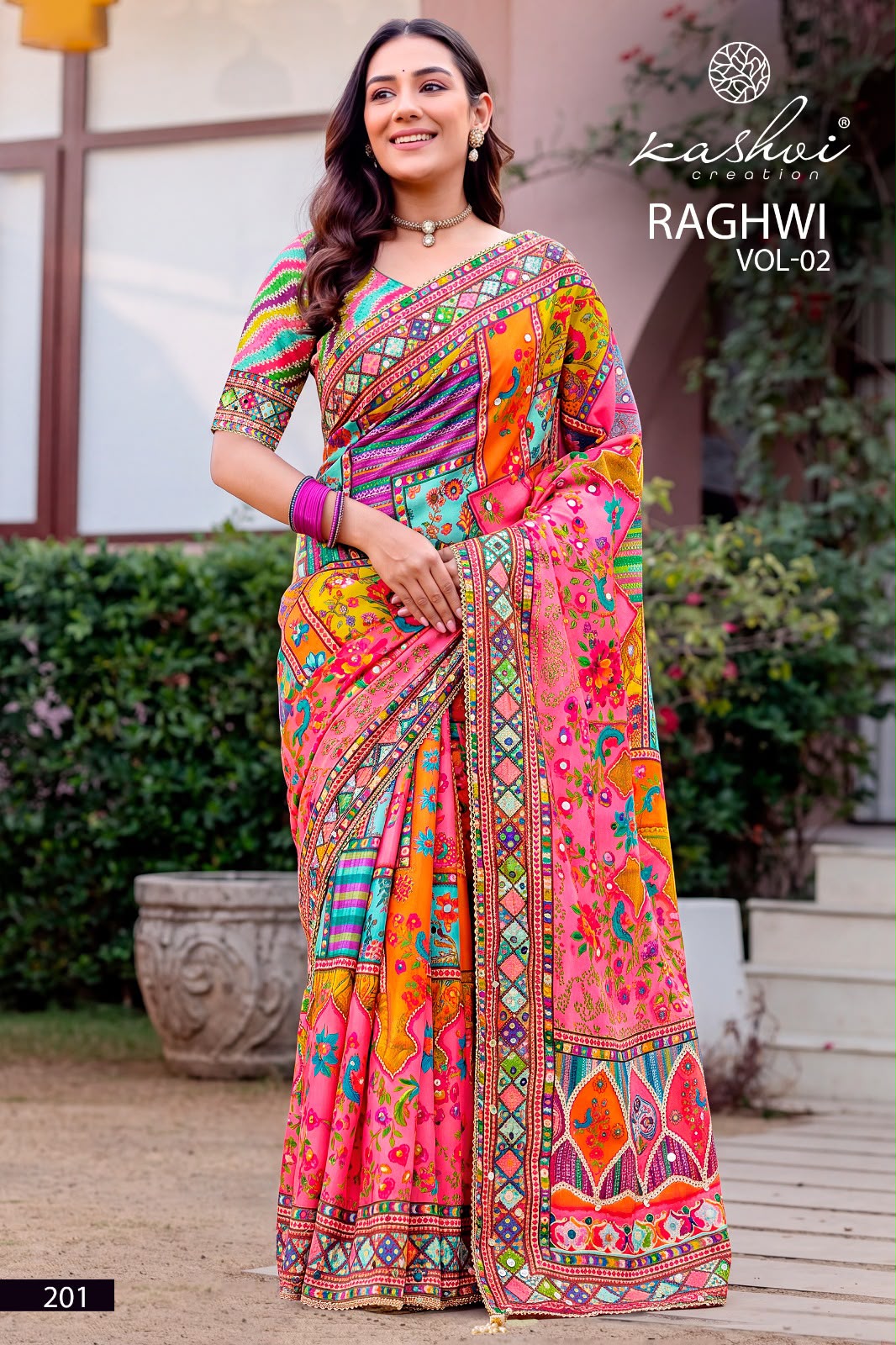Raghwi Vol 2 Kashvi Creation Chinnon Sarees Wholesale Price