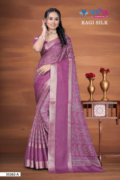 Ragi Silk Vipul Sarees Manufacturer Ahmedabad