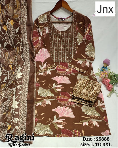 Ragini 150626 Jnx Rayon Readymade Pant Style Suits Exporter India