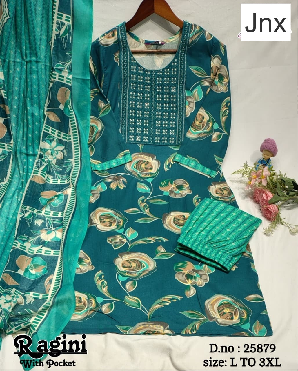 Ragini 150626 Jnx Rayon Readymade Pant Style Suits Exporter India