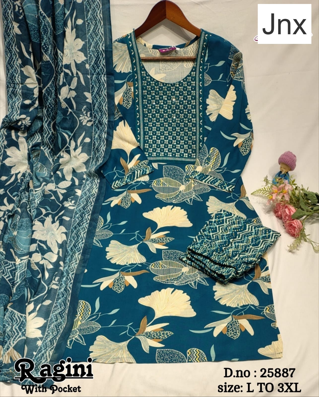 Ragini 150626 Jnx Rayon Readymade Pant Style Suits Exporter India