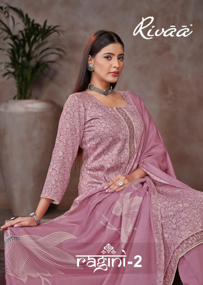 Ragini 2 Rivaa Jam Satin Plazzo Style Suits Supplier Gujarat