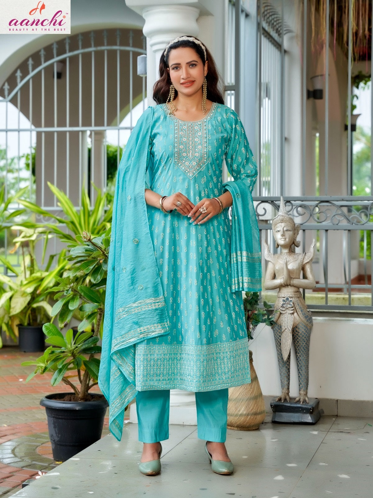 Ragini Aanchi Roman Readymade Anarkali Suits Manufacturer Gujarat