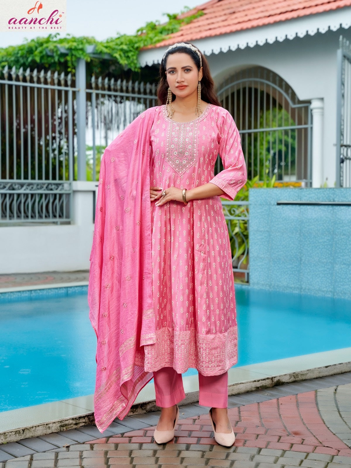 Ragini Aanchi Roman Readymade Anarkali Suits Manufacturer Gujarat