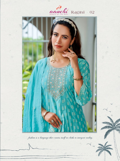 Ragini Aanchi Roman Readymade Anarkali Suits Manufacturer Gujarat