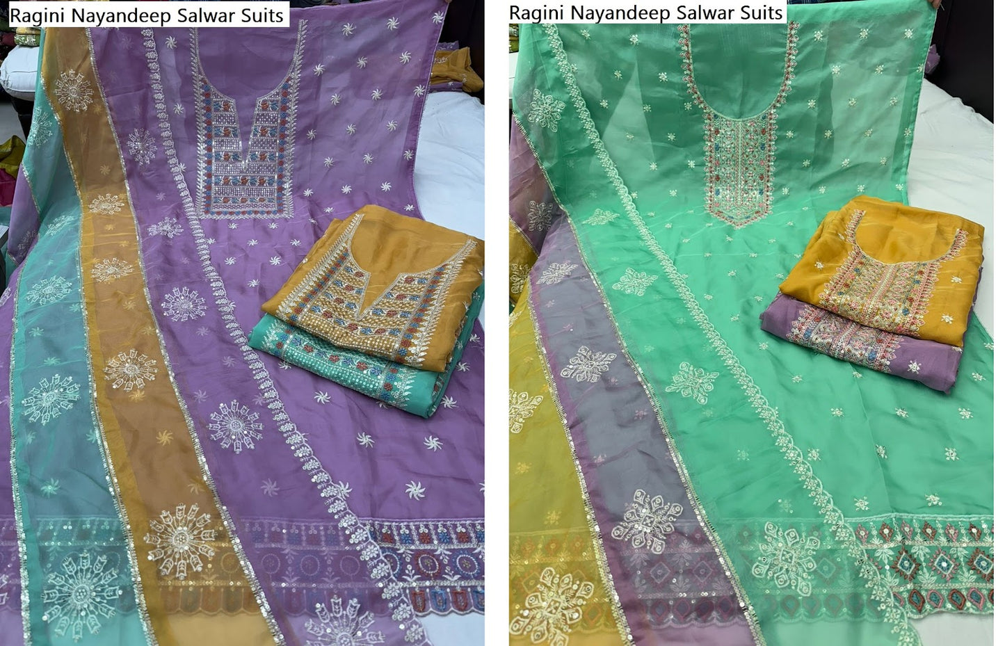 Ragini Nayandeep Organza Salwar Suits Exporter