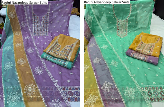 Ragini Nayandeep Organza Salwar Suits Exporter