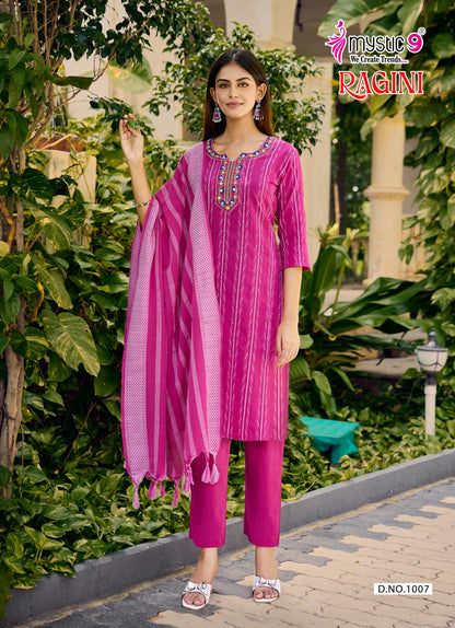 Ragini Vol 1 Mystic 9 Handloom Readymade Pant Style Suits Exporter Gujarat