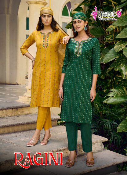 Ragini Vol 1 Mystic 9 Handloom Readymade Pant Style Suits Exporter Gujarat