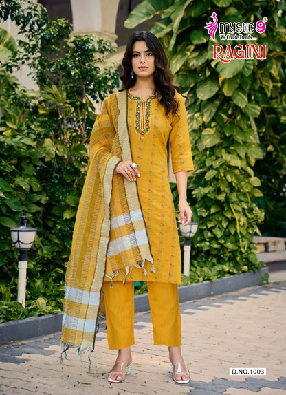 Ragini Vol 1 Mystic 9 Handloom Readymade Pant Style Suits Exporter Gujarat