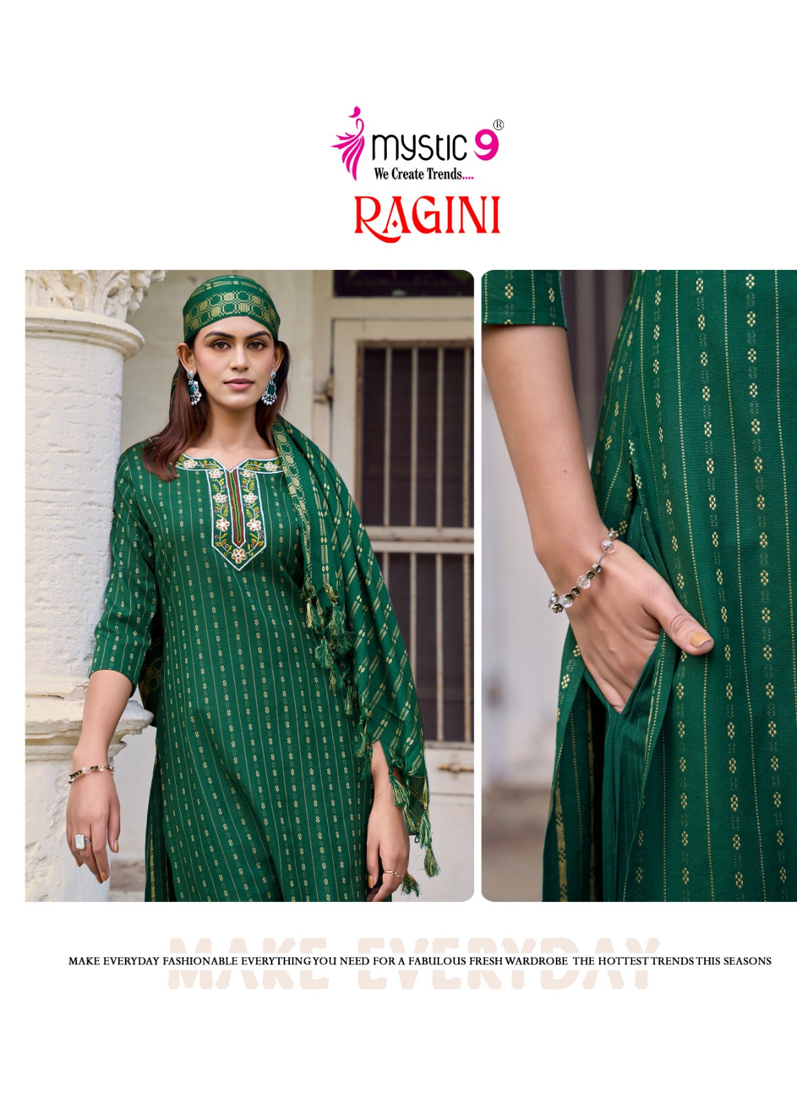 Ragini Vol 1 Mystic 9 Handloom Readymade Pant Style Suits Exporter Gujarat
