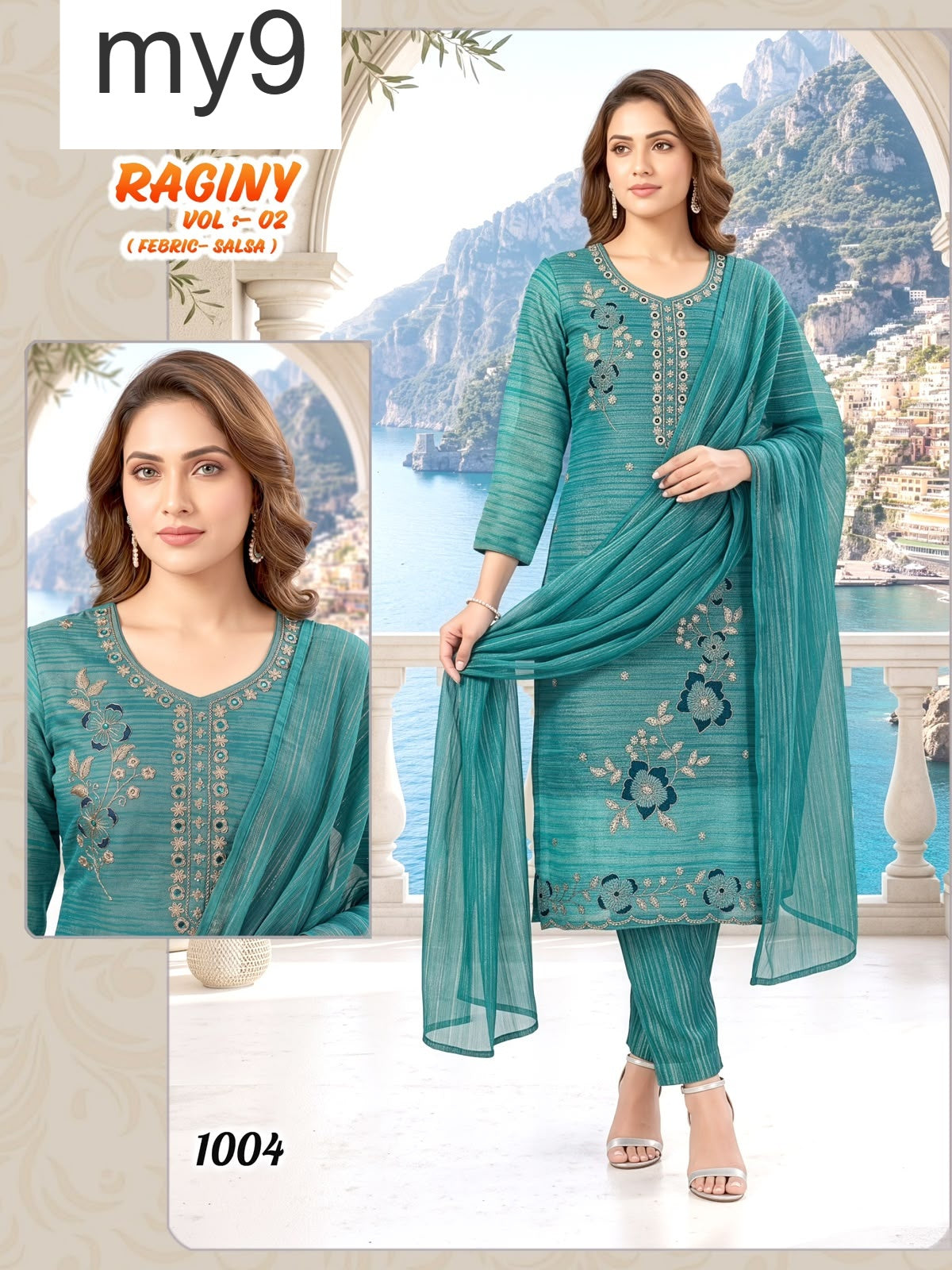 Hansika Vol 5 Mystic 9 Gadwal Readymade Anarkali Suits Supplier Gujarat