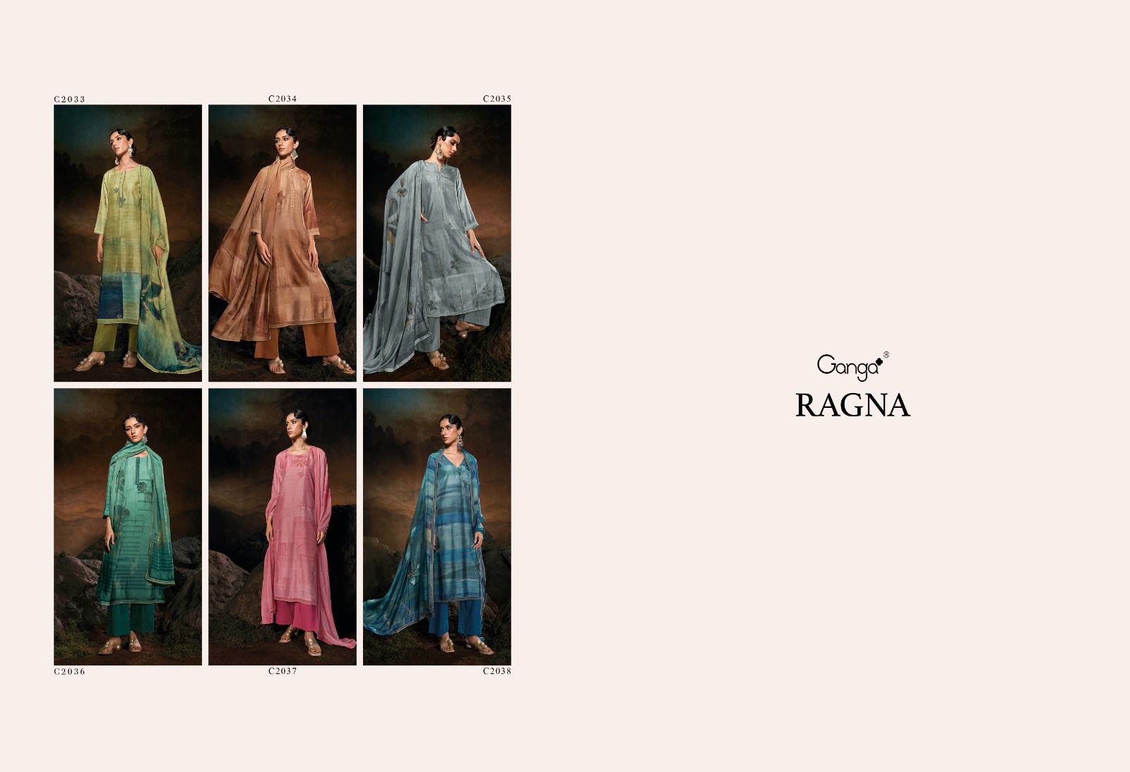 Ragna Ganga Russian Silk Plazzo Style Suits Supplier India