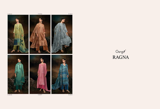 Ragna Ganga Russian Silk Plazzo Style Suits Supplier India