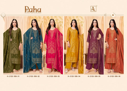 Raha Alok Pashmina Suits Wholesale Rate