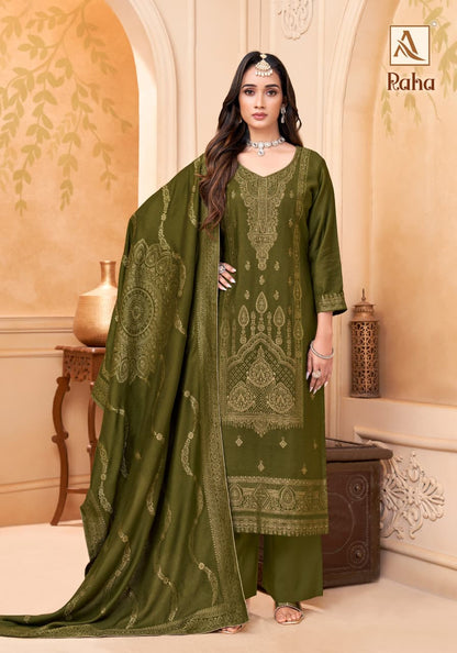 Raha Alok Pashmina Suits Wholesale Rate