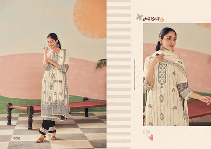 Raha Jay Vijay Pure Cotton Pant Style Suits Wholesaler Ahmedabad