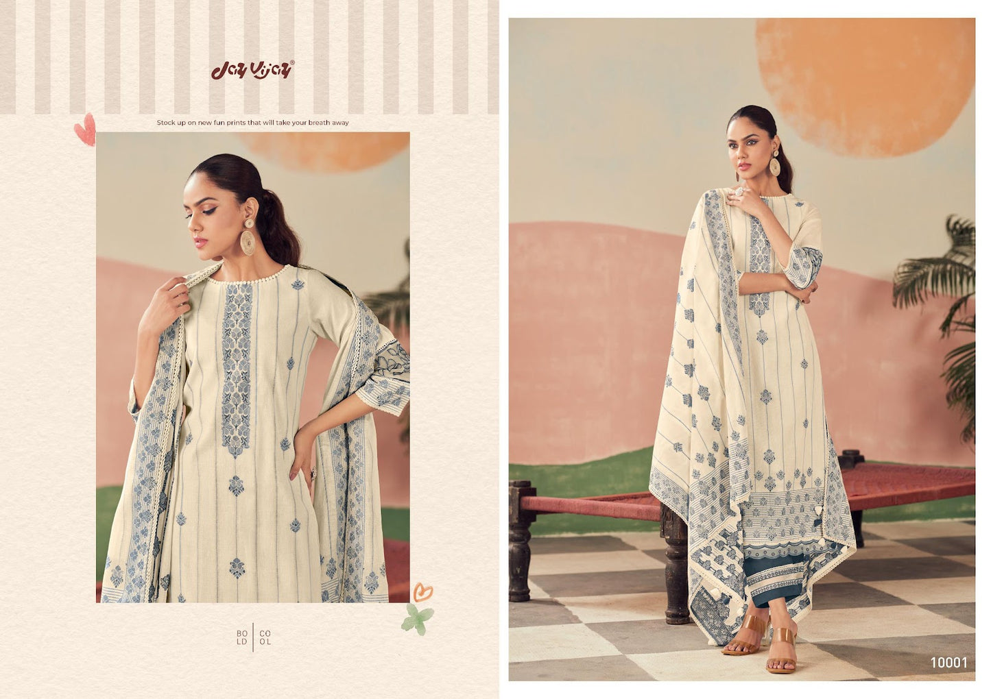 Raha Jay Vijay Pure Cotton Pant Style Suits Wholesaler Ahmedabad