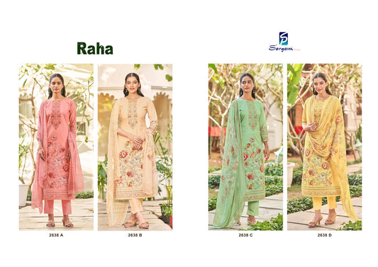 Raha Sargam Prints Pure Cotton Pant Style Suits Manufacturer Ahmedabad